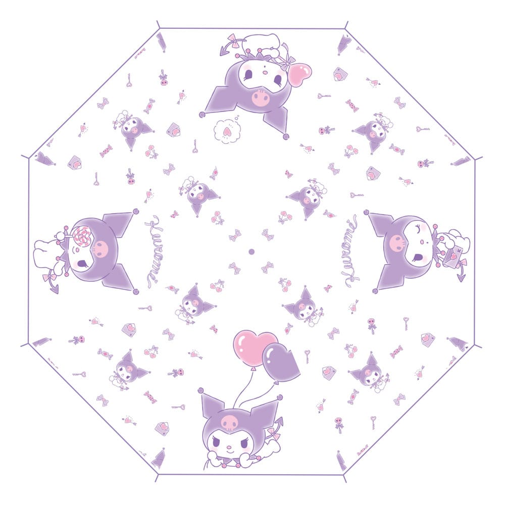 Sanrio Kuromi Cane Kawaii Transparent Regenschirm