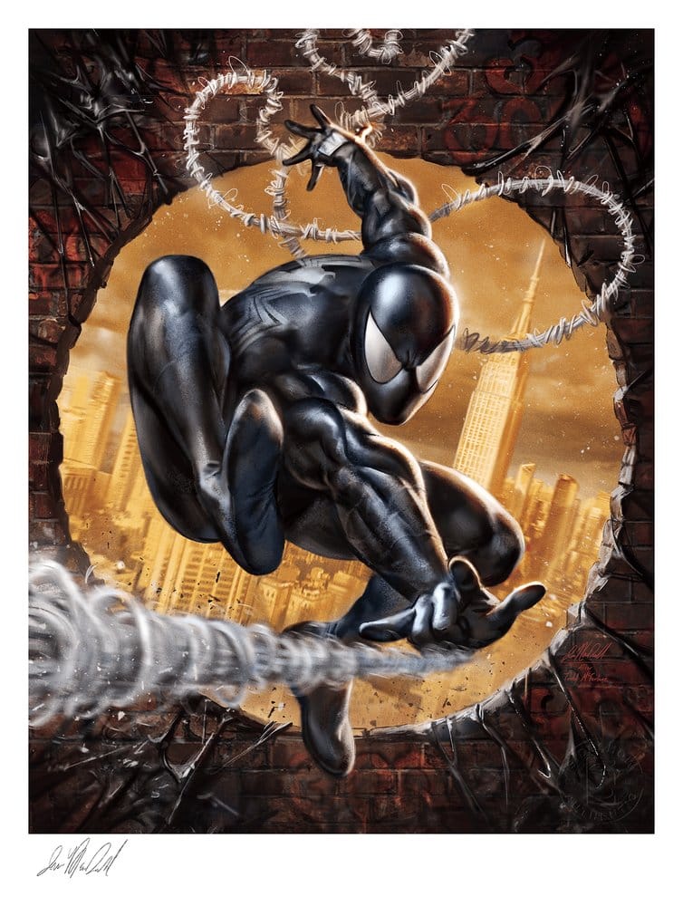 Marvel The Amazing Spider-Man #300 Tribute (Black High-Gloss Variant) - ungerahmt Kunstdruck
