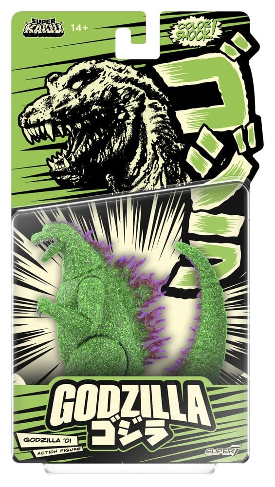 Godzilla Godzilla 2001 (Color Shock, Clear Green Glitter with Metallic) Toho Super Kaiju Actionfigur