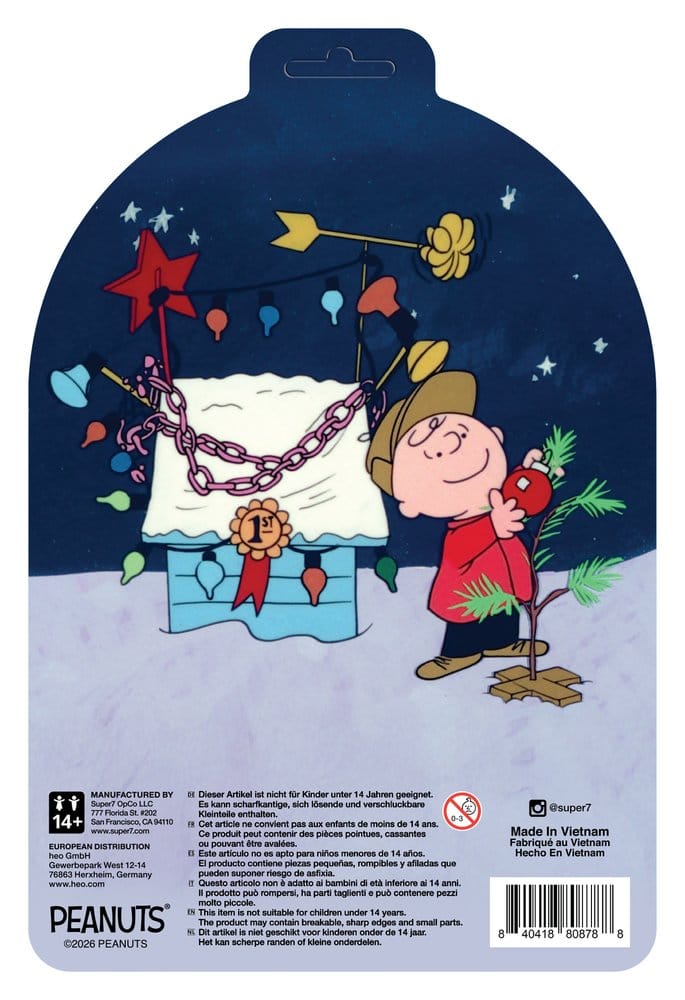 Peanuts Charlie Brown and Sad Tree (Snow Globe Card Back) ReAction Actionfigur