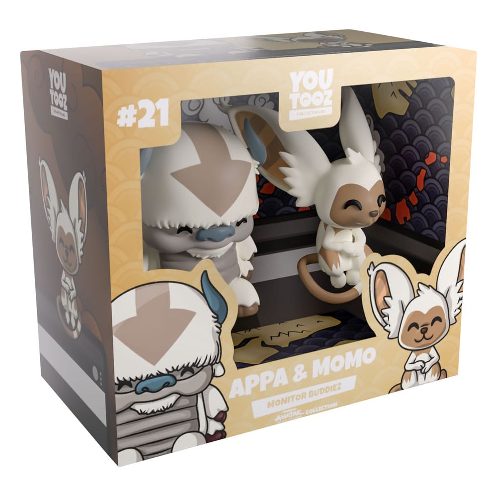 Avatar The Last Airbender Appa and Momo Monitor Buddiez Vinyl Figuren