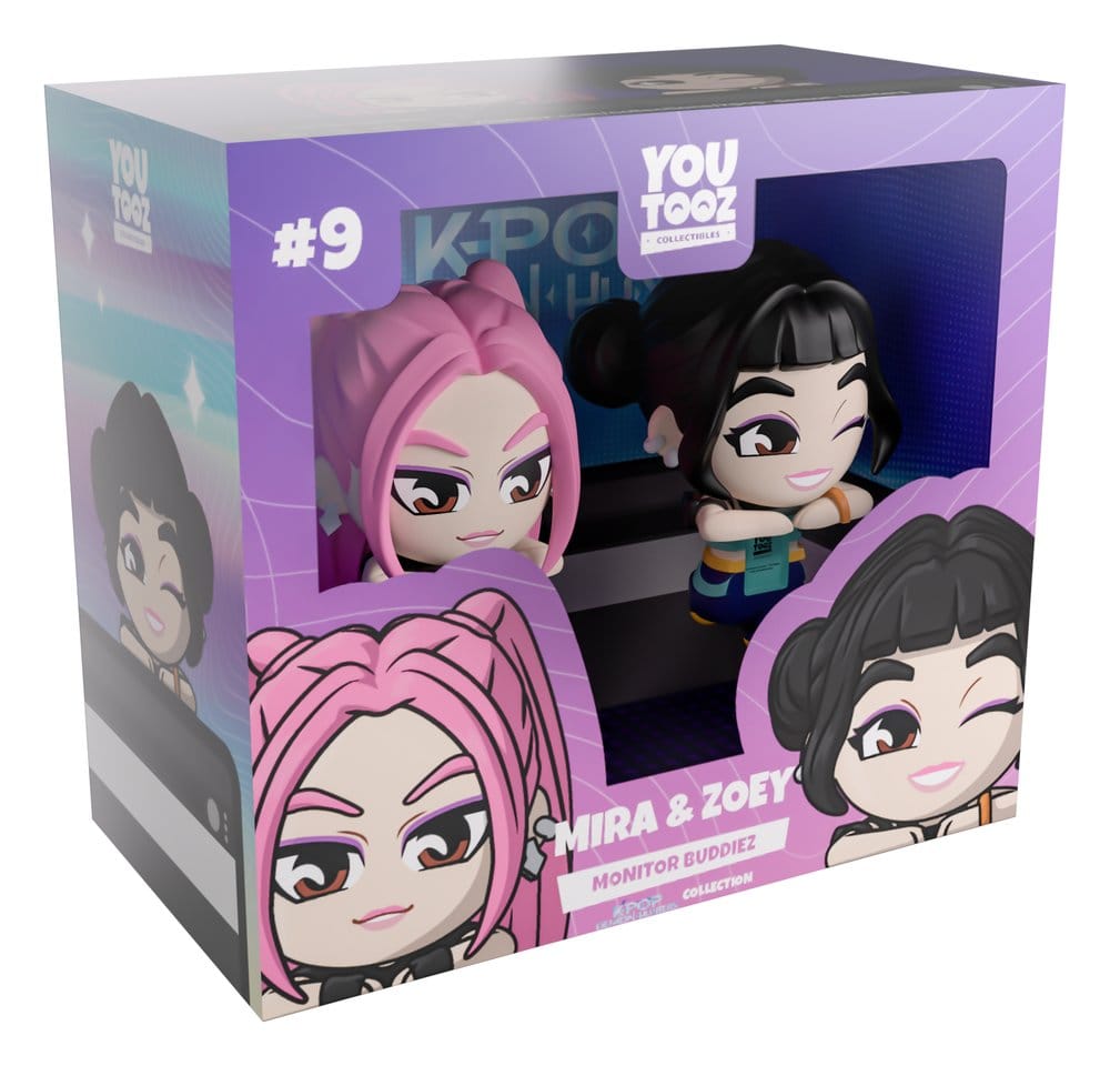 KPop Demon Hunters Vinyl Figuren Mira & Zoey Monitor Buddiez 6 cm