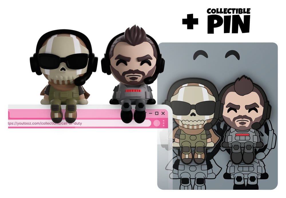 Youtooz Call of Duty Vinyl Figuren Ghost & Soap Monitor Buddiez 7 cm