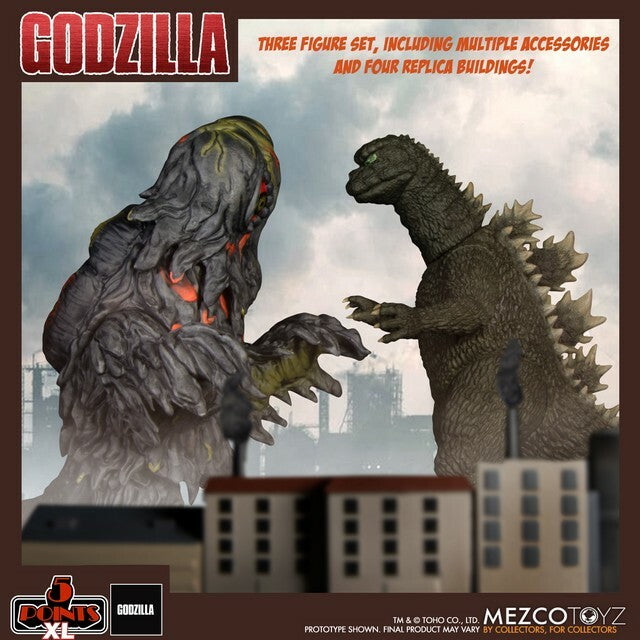 Godzilla vs Hedorah 5 Points XL Box Set Actionfigur von Mezco Toyz 