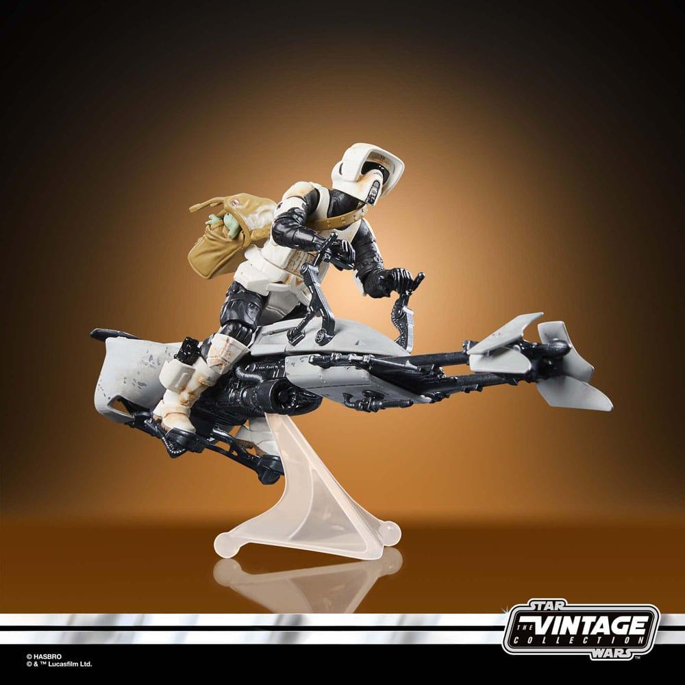 Star Wars - The Mandalorian Speeder Bike mit Scout Trooper & Grogu Vintage Collection Actionfigur