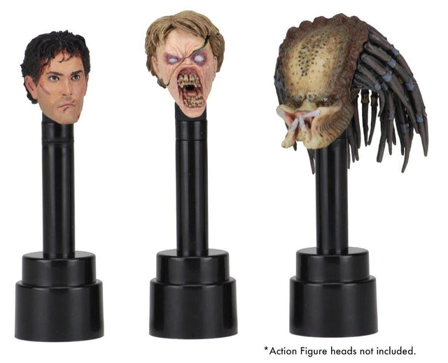 Actionfiguren Kopf Displayständer (Schwarz 3er-Pack)