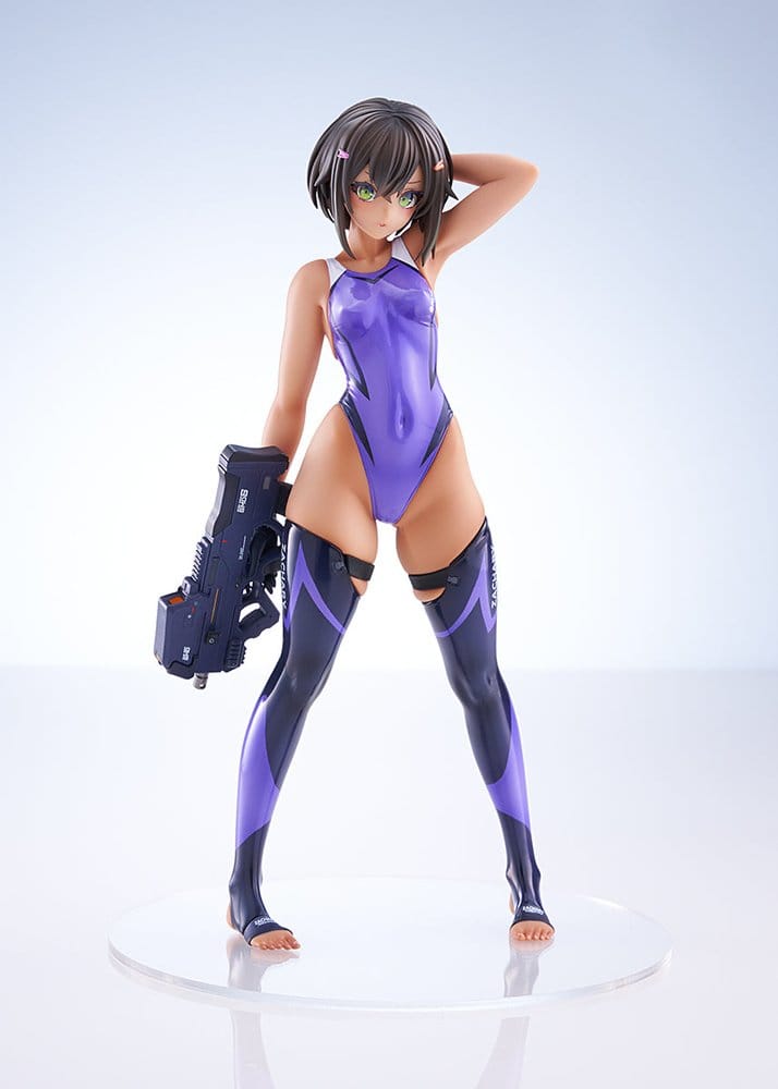 Amakuni Arms Note Buchou-chan of the Swimming Club Purple Swimsuit Ver. 1/7 Figur