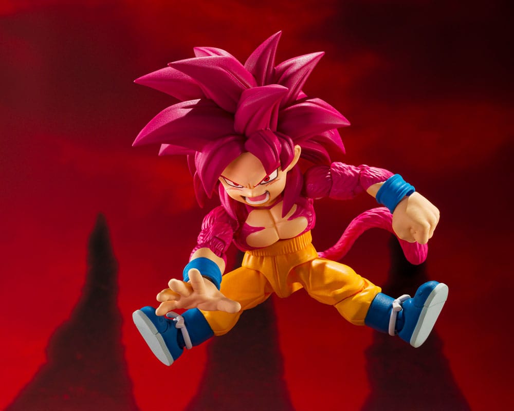 Bandai Tamashii Nations Dragon Ball Daima Son Goku (mini) Super Saiyan Level 4 S.H.Figuarts Actionfigur