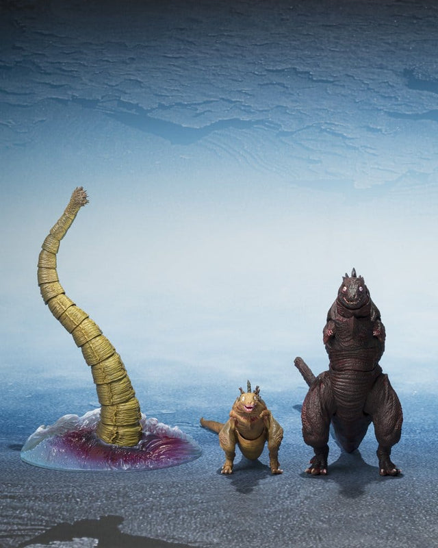 Bandai Tamashii Nations Godzilla 2016 S.H.MonsterArts The Second Form Thrid Form Giant Unidentified Creature 3er-Pack