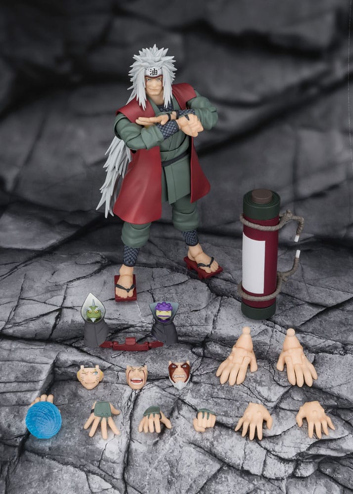 Bandai Tamashii Nations Naruto S.H.Figuarts Jiraiya Hidden Leaf Heroic Master Sage (Sage Mode Set) Actionfigur