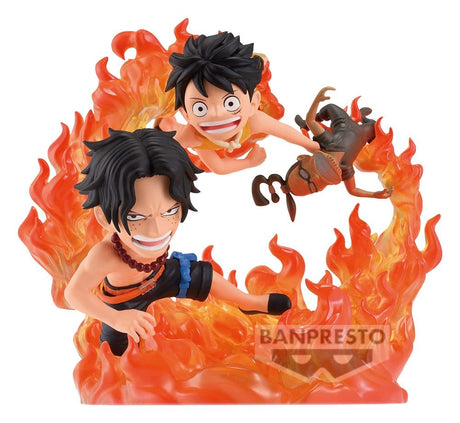 Banpresto One Piece Portgas D. Ace & Monkey D. Ruffy (Marineford) World Collectable Figure Log Stories Figur
