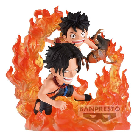 Banpresto One Piece Portgas D. Ace & Monkey D. Ruffy (Marineford) World Collectable Figure Log Stories Figur
