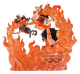 Banpresto One Piece Portgas D. Ace & Monkey D. Ruffy (Marineford) World Collectable Figure Log Stories Figur