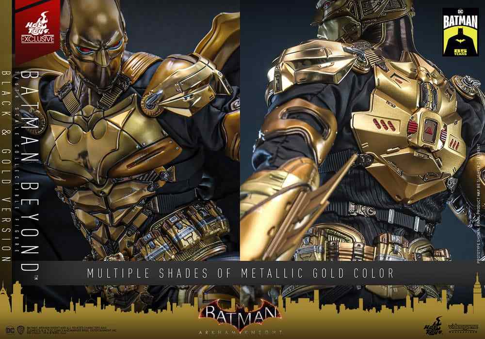 Batman - Batman Beyond (Black & Gold Version) Arkham Knight Videogame Masterpiece 32 cm 1/6 Actionfigur Hot Toys