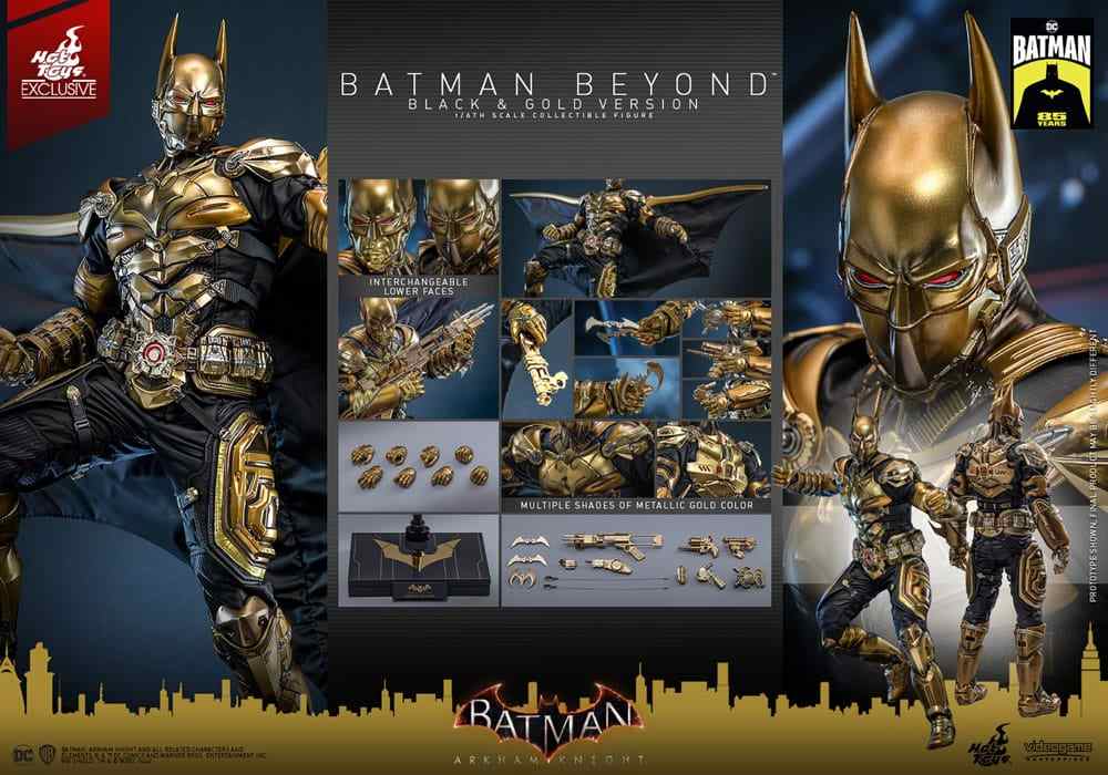 Batman - Batman Beyond (Black & Gold Version) Arkham Knight Videogame Masterpiece 32 cm 1/6 Actionfigur Hot Toys