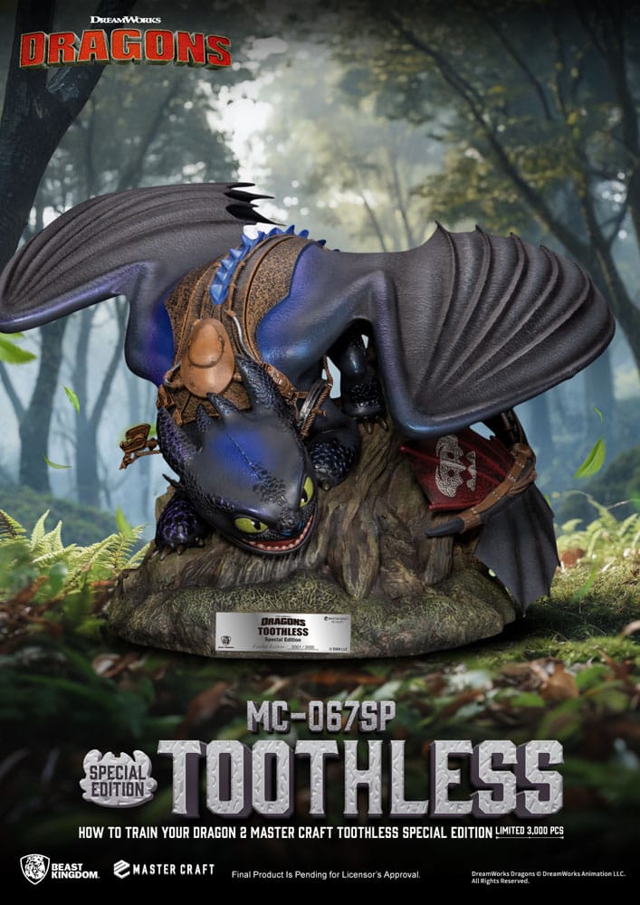 Beast Kingdom Toys Drachenzähmen Leicht Gemacht 2 Toothless Master Craft Statue