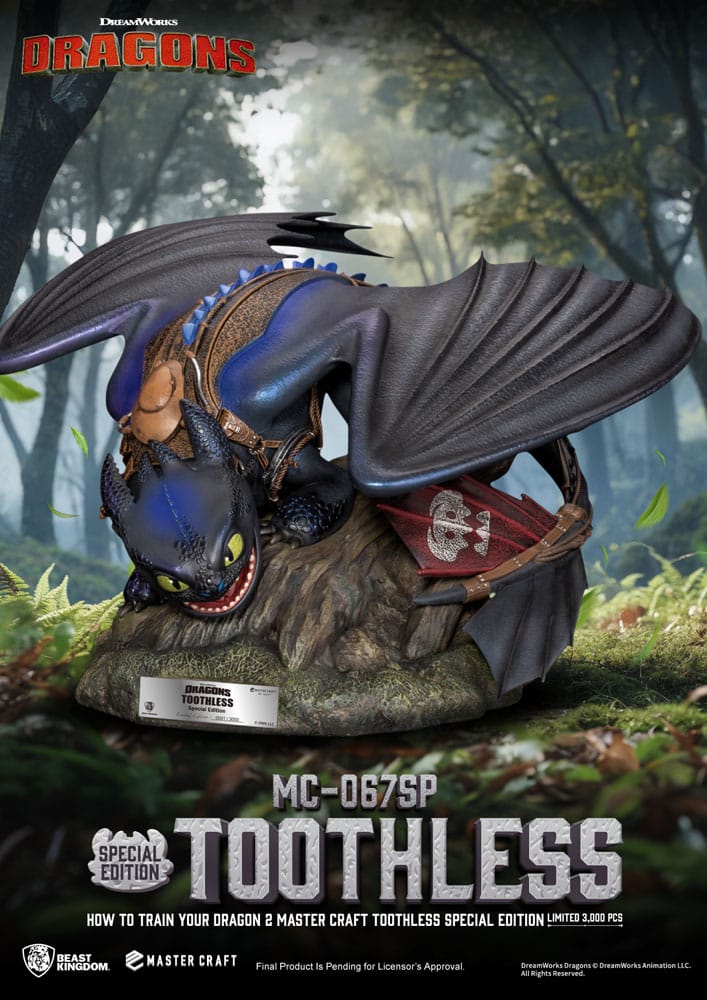 Beast Kingdom Toys Drachenzähmen Leicht Gemacht 2 Toothless Master Craft Statue