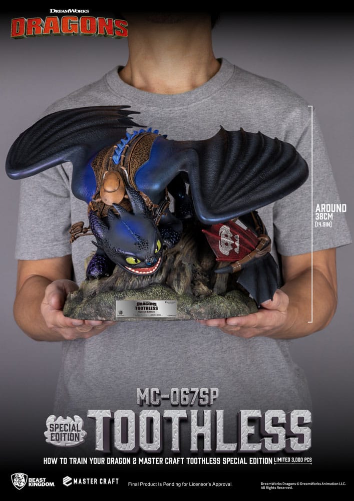 Beast Kingdom Toys Drachenzähmen Leicht Gemacht 2 Toothless Master Craft Statue