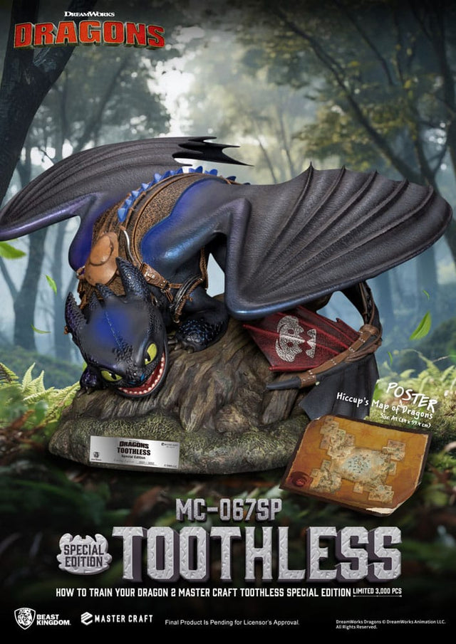 Beast Kingdom Toys Drachenzähmen Leicht Gemacht 2 Toothless Master Craft Statue