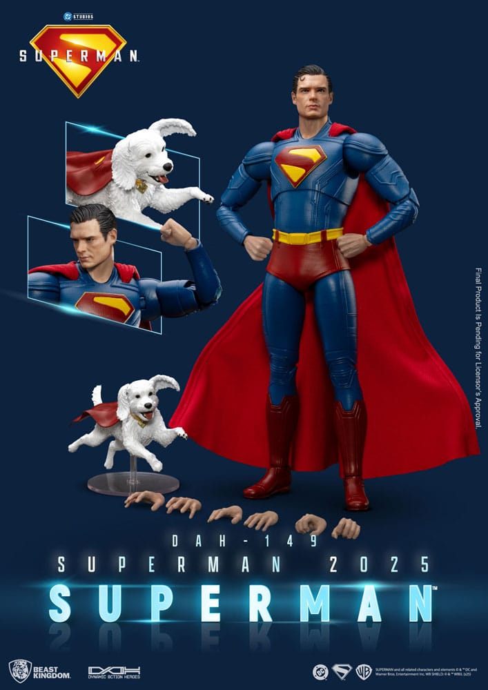 Beast Kingdom Toys Superman (2025) Superman & Krypto Actionfigur