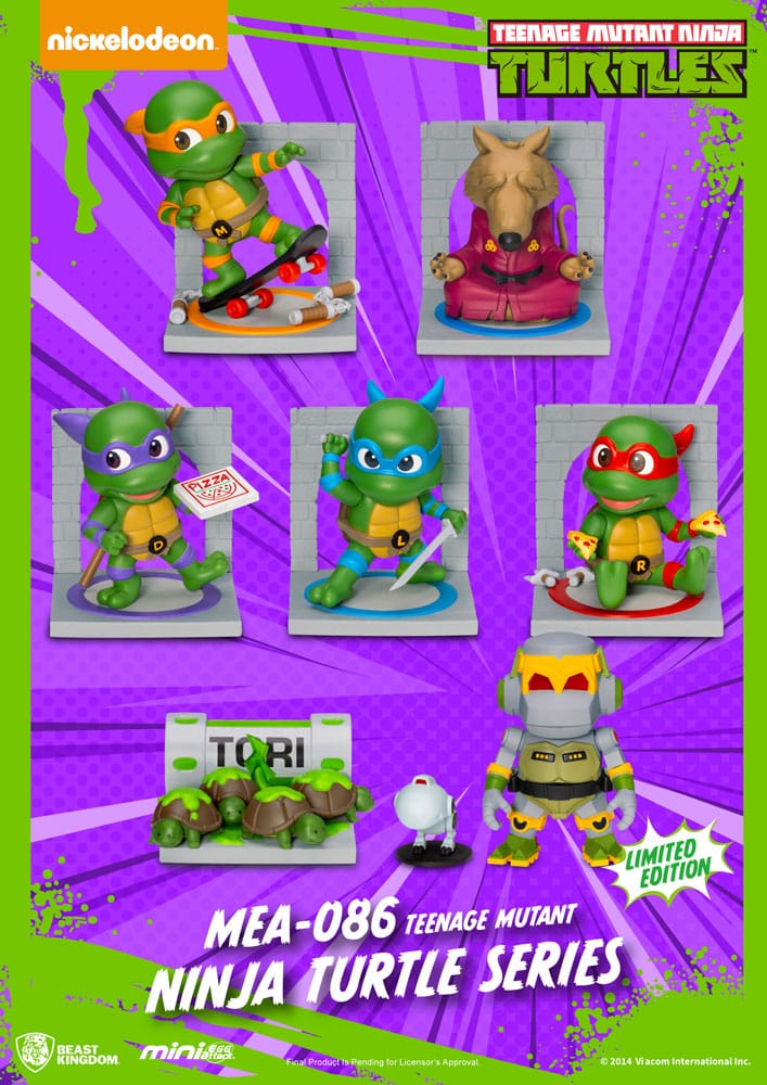 Beast Kingdom Toys Teenage Mutant Ninja Turtles Mini Egg Attack Blind Box Series Sortiment (6) Figuren