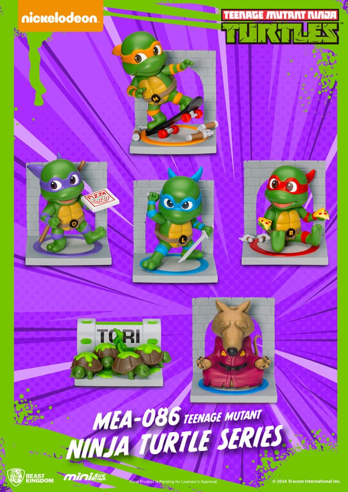 Beast Kingdom Toys Teenage Mutant Ninja Turtles Mini Egg Attack Blind Box Series Sortiment (6) Figuren