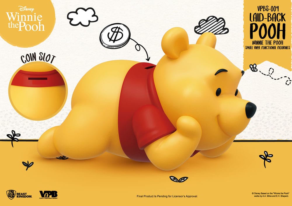 Beast Kingdom Toys Winnie The Pooh Liegender Winnie Small Vinyl Spardose