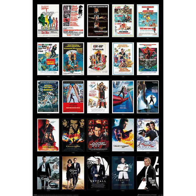 Benway Solutions James Bond 007 Poster Collage aus 25 Filmplakaten