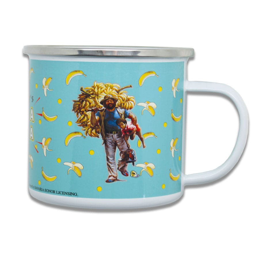 Blechwaren Fabrik Braunschweig Bud Spencer Banana Joe Emaille Tasse