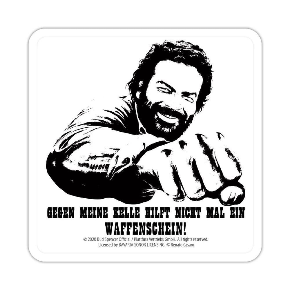 Blechwaren Fabrik Braunschweig Bud Spencer Kelle Bierdeckel aus Blech