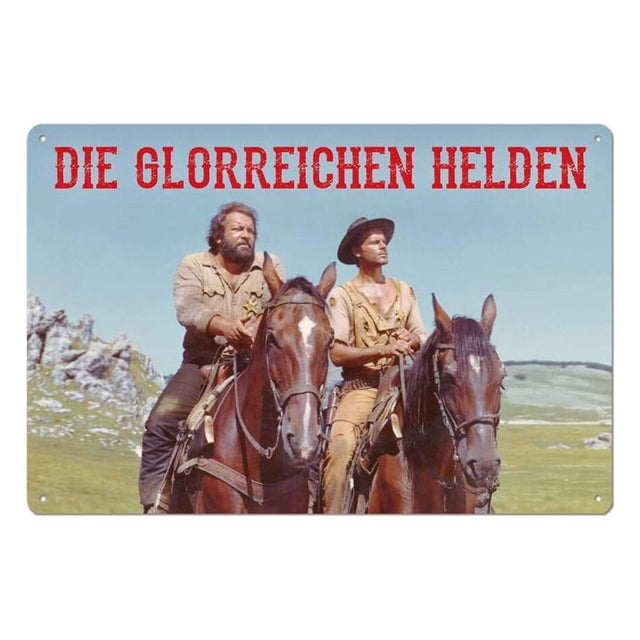 Blechwaren Fabrik Braunschweig Bud Spencer & Terence Hill Die Glorreichen Helden Blechschild