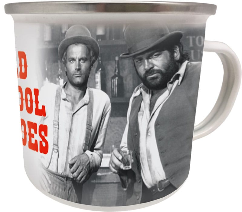 Blechwaren Fabrik Braunschweig Bud Spencer & Terence Hill Old School Heroes Emaille Tasse