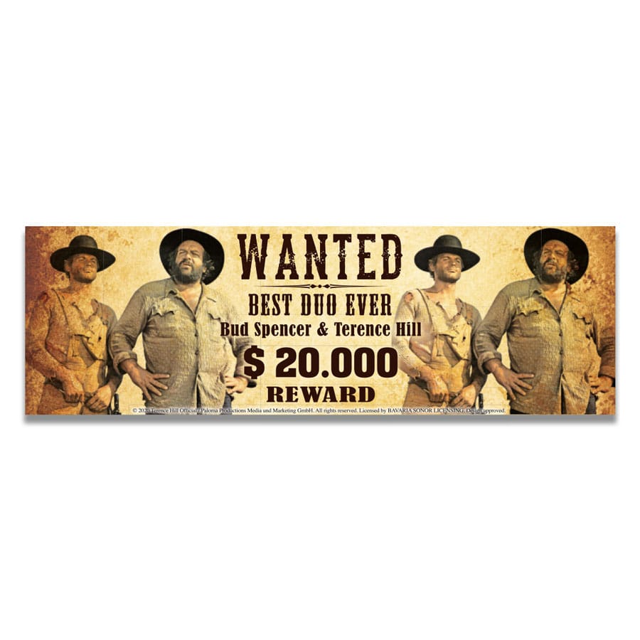 Blechwaren Fabrik Braunschweig Bud Spencer & Terence Hill Wanted Emaille Tasse
