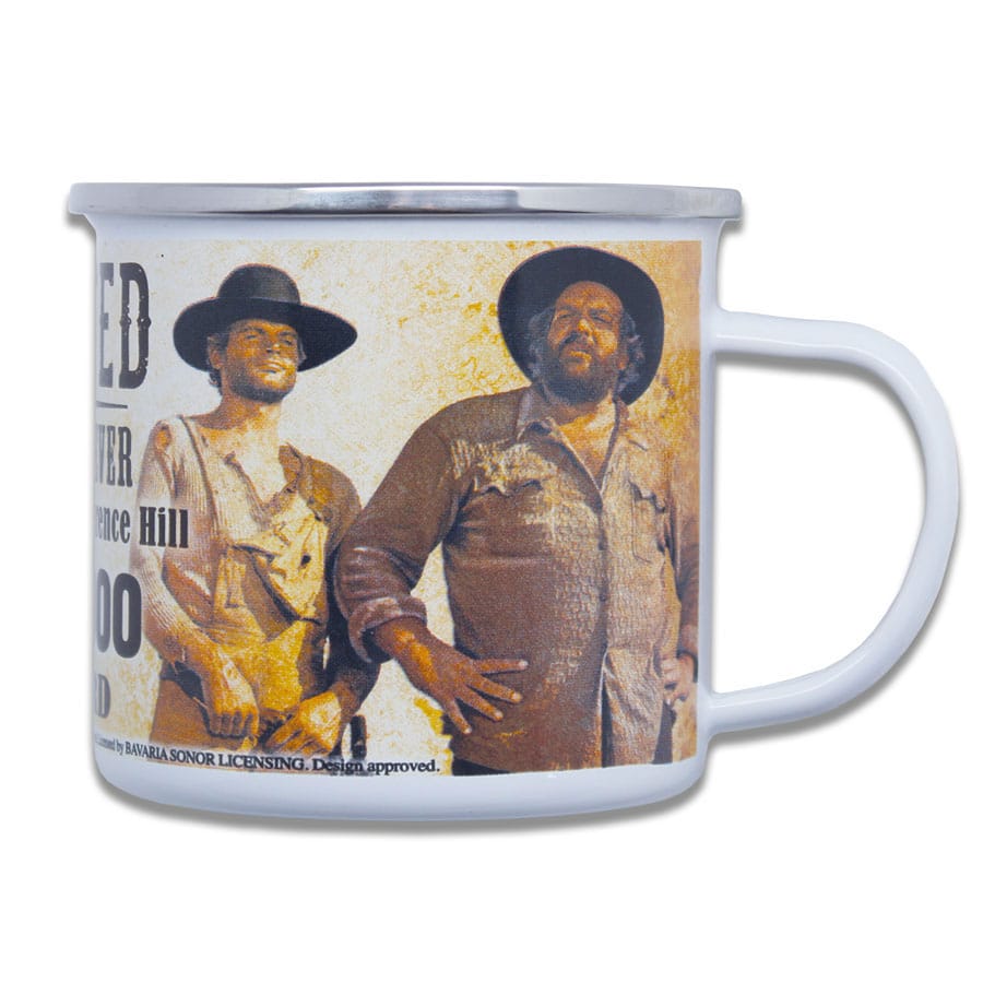 Blechwaren Fabrik Braunschweig Bud Spencer & Terence Hill Wanted Emaille Tasse