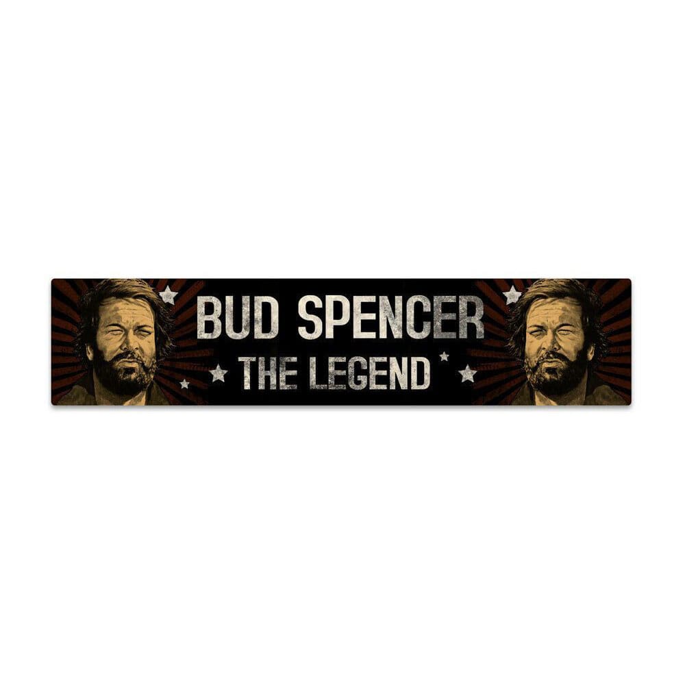 Blechwaren Fabrik Braunschweig Bud Spencer The Legend Blechschild mit Magnet