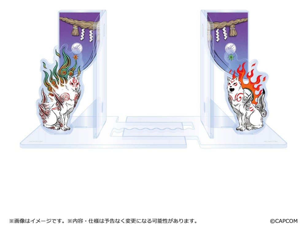 Capcom Okami 20th Anniversary Reprint Art Project Acryl Buchstützen