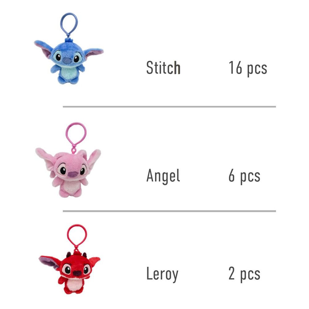 Cerdá Lilo & Stitch Plüsch-Schlüsselanhänger Sortiment (24)