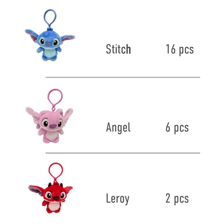 Cerdá Lilo & Stitch Plüsch-Schlüsselanhänger Sortiment (24)
