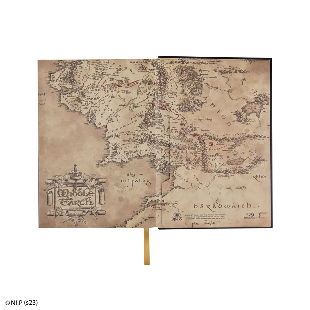 Cinereplicas Herr der Ringe Map of Middle Earth Notizbuch