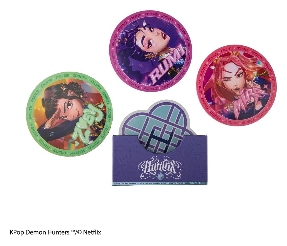 Cinereplicas KPop Demon Hunters HUNTR/X Untersetzer Set (4 Stk.)