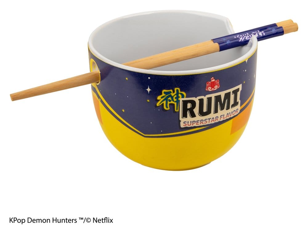 Cinereplicas KPop Demon Hunters Rumi Superstar Flavor Ramen-Schüssel mit Stäbchen