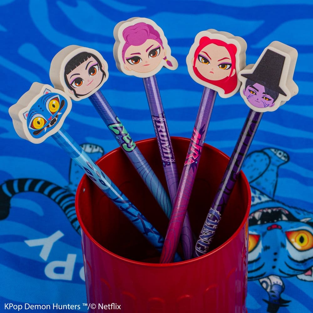 Cinereplicas KPop Demon Hunters Serie 1 Bleistift & Radiergummi Display (30)