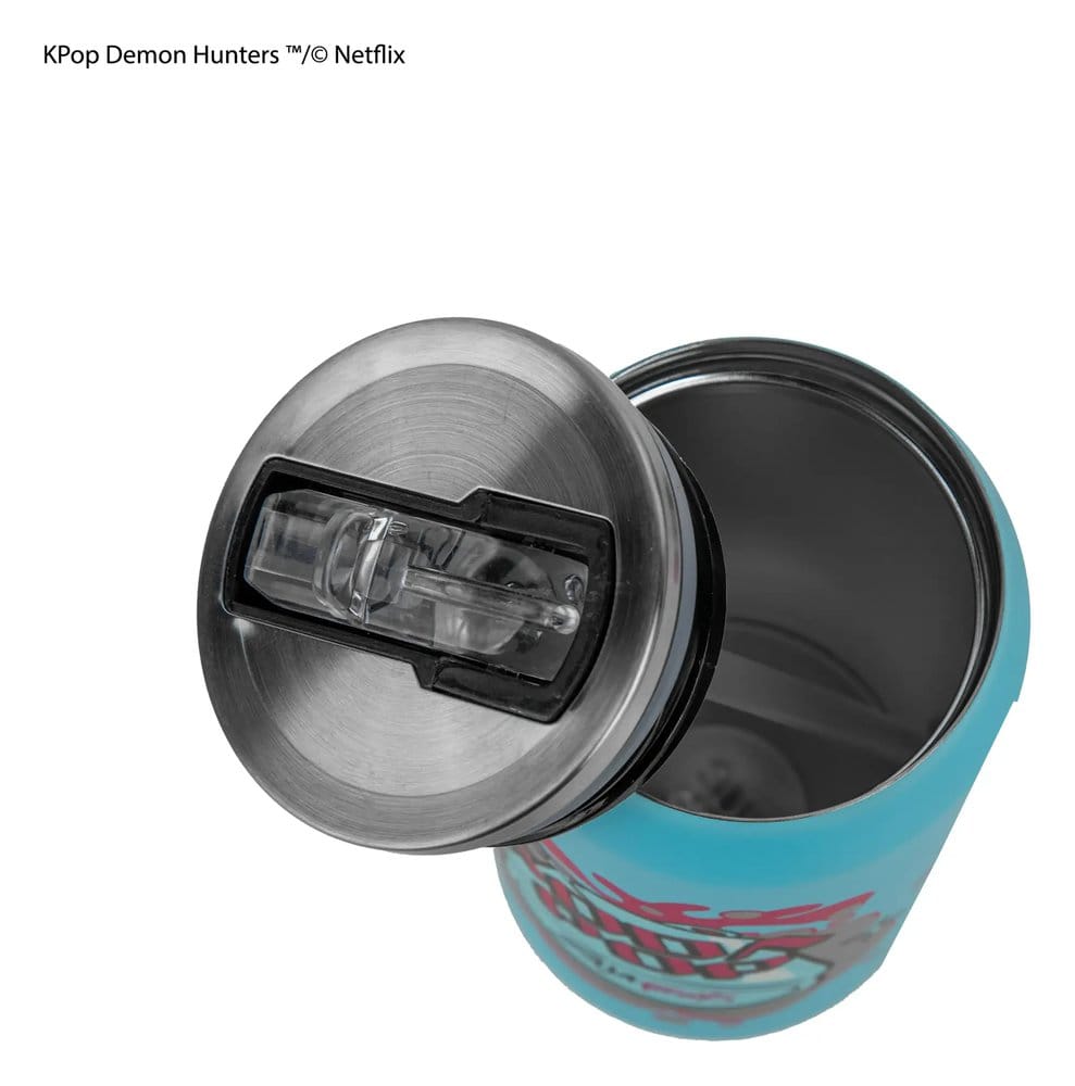 Cinereplicas KPop Demon Hunters Soda Pop Can Thermobecher mit Strohhalm
