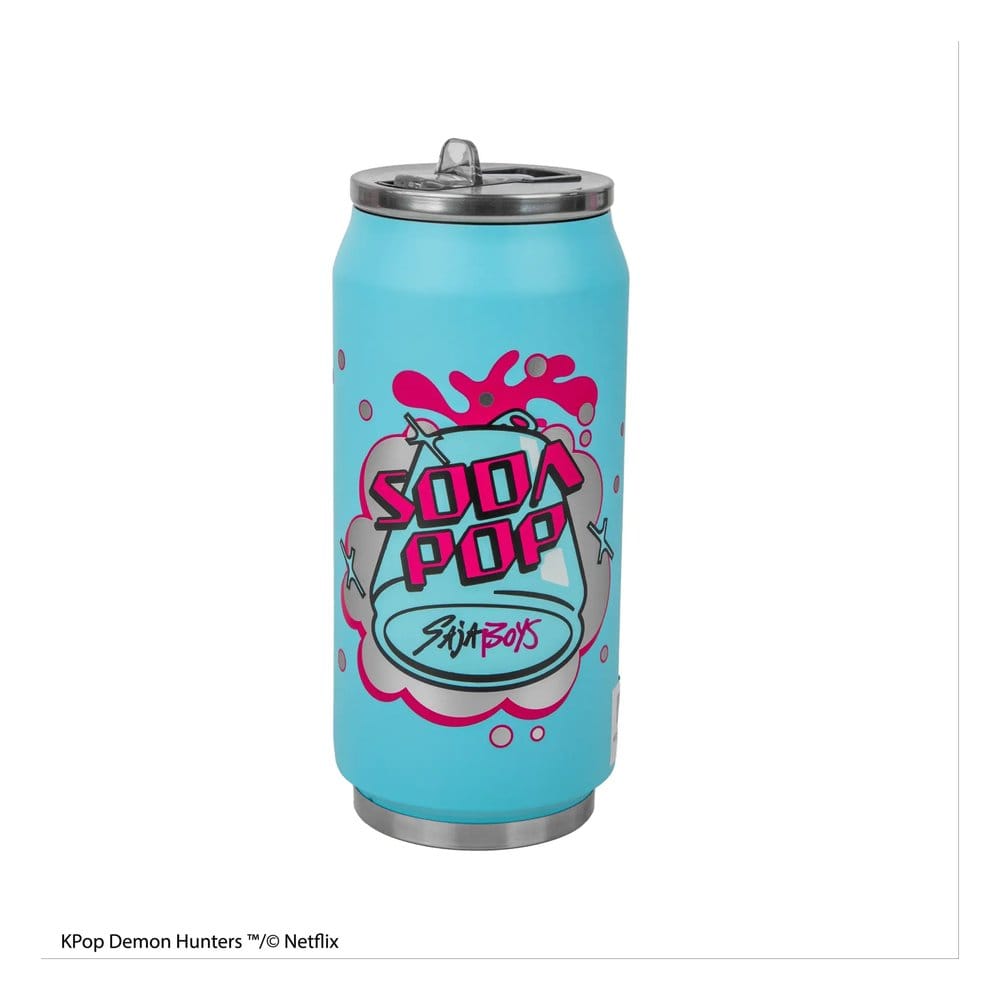 Cinereplicas KPop Demon Hunters Soda Pop Can Thermobecher mit Strohhalm