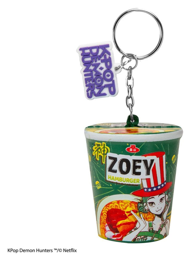 Cinereplicas KPop Demon Hunters Zoey Hamburger Noodles Squishy Schlüsselanhänger