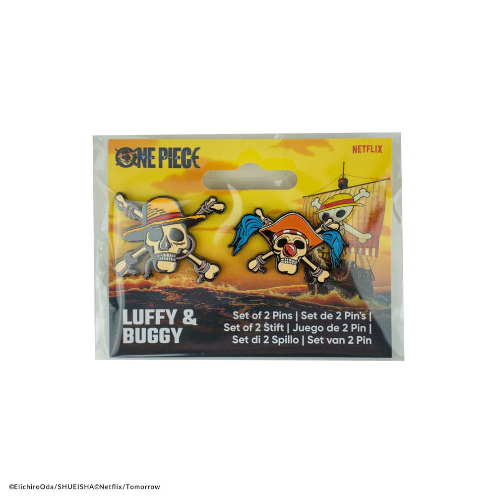 Cinereplicas One Piece Luffy & Buggy 2er-Pack Ansteck-Pins