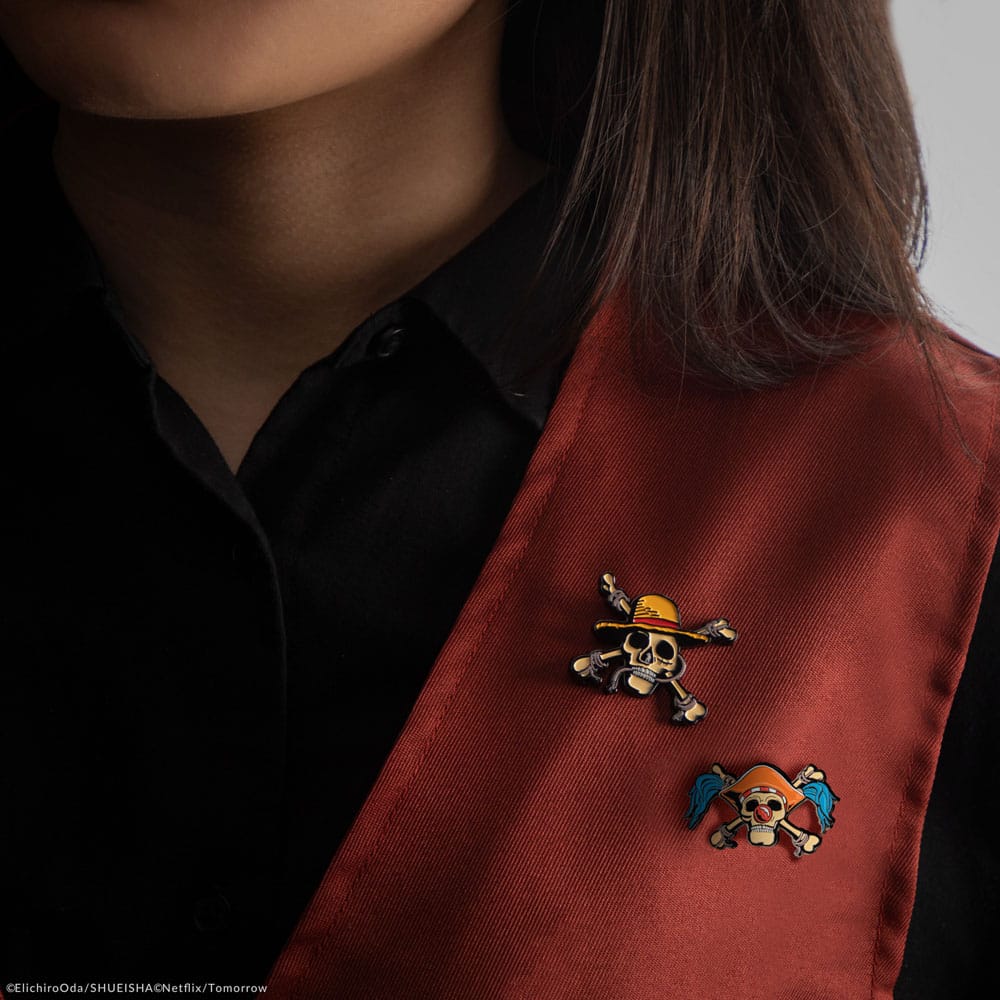 Cinereplicas One Piece Luffy & Buggy 2er-Pack Ansteck-Pins