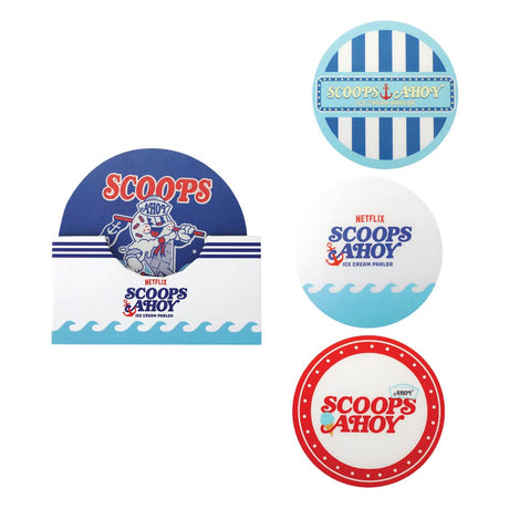 Cinereplicas Stranger Things Scoops Ahoy Untersetzer 4er-Pack