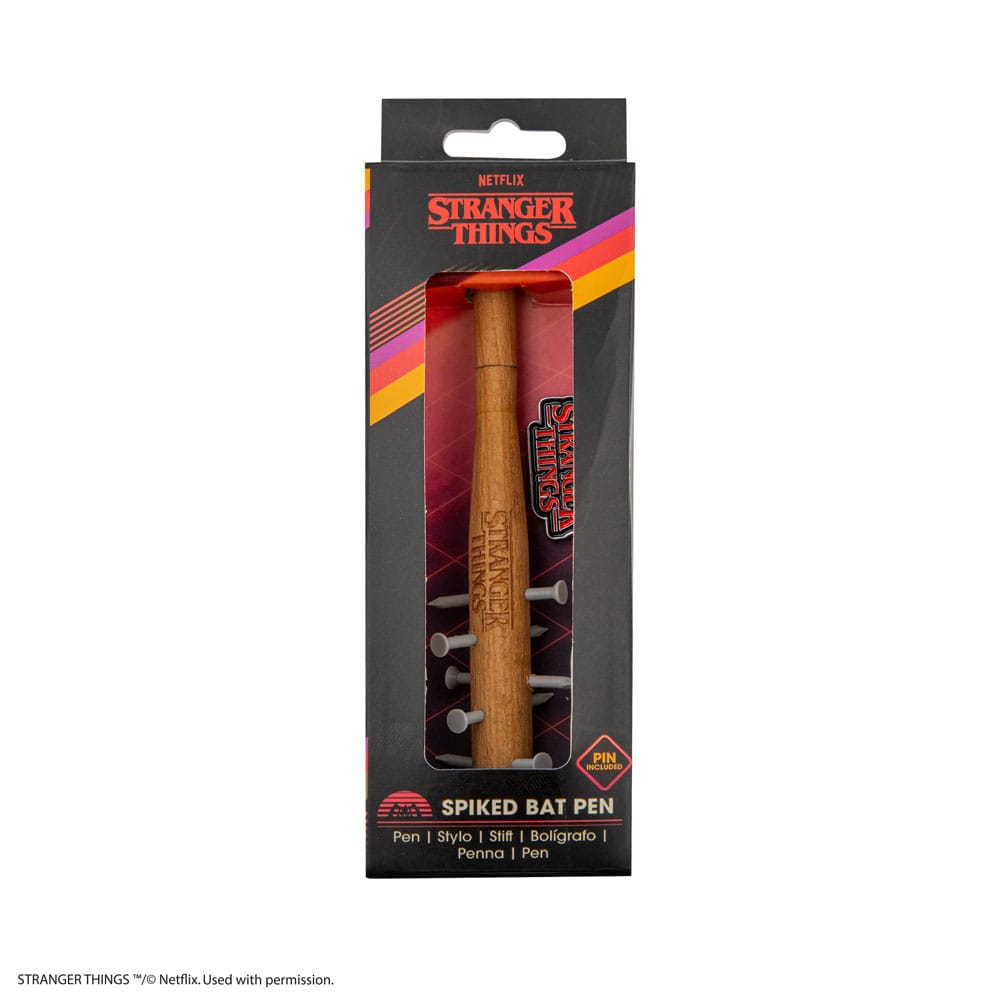 Cinereplicas Stranger Things Stachelige Schlägerkugelschreiber & Stranger Things Anstecknadel