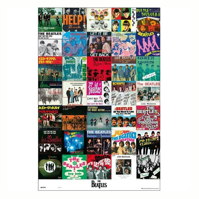 Close Up Beatles Singles Poster